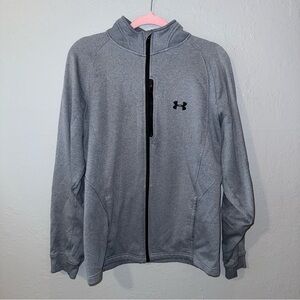 Men’s Fleece Under Armour Heather Gray Zip-Up Jacket Large